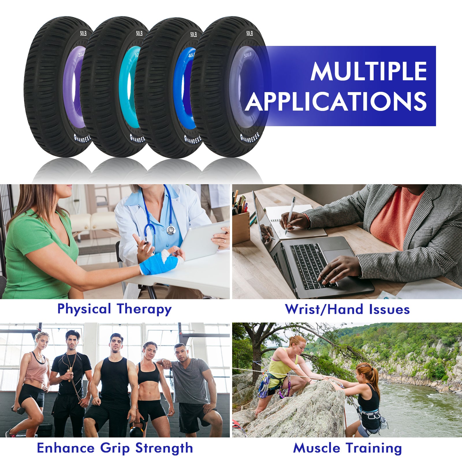 Hand Dynamometer & Grip Ring Bundle