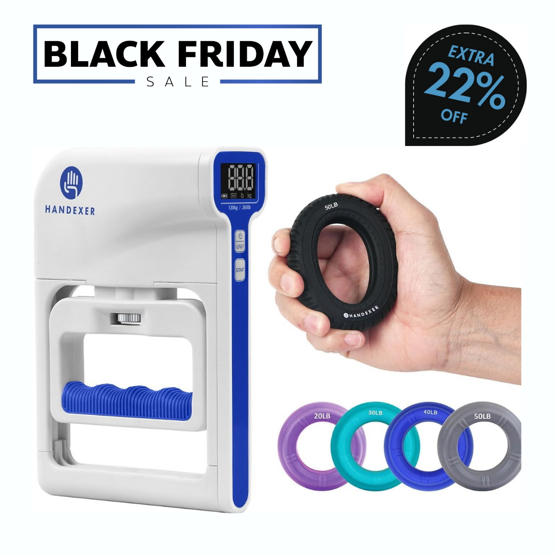 Hand Dynamometer & Grip Ring Bundle