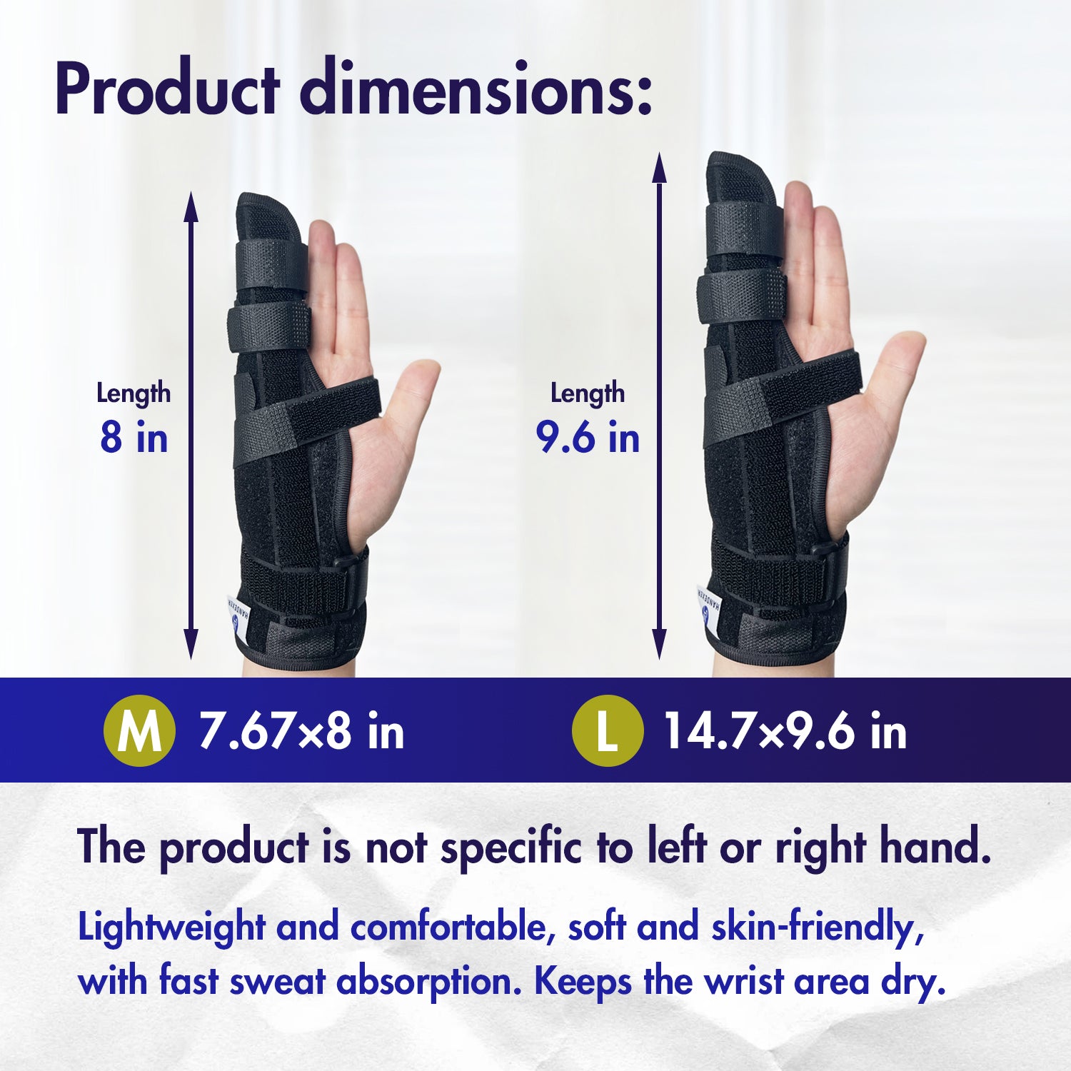 Pinky and Ring Finger Hand Splint Wrist Brace with Glove Support