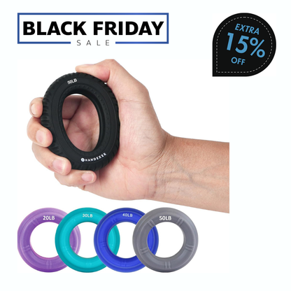 Hand Strengthener Grip Ring Set